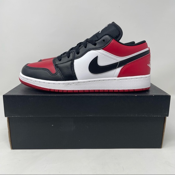 Jordan Shoes - New Air Jordan 1 Low GS Bred Toe 553560-612 7Y Womens 8.5